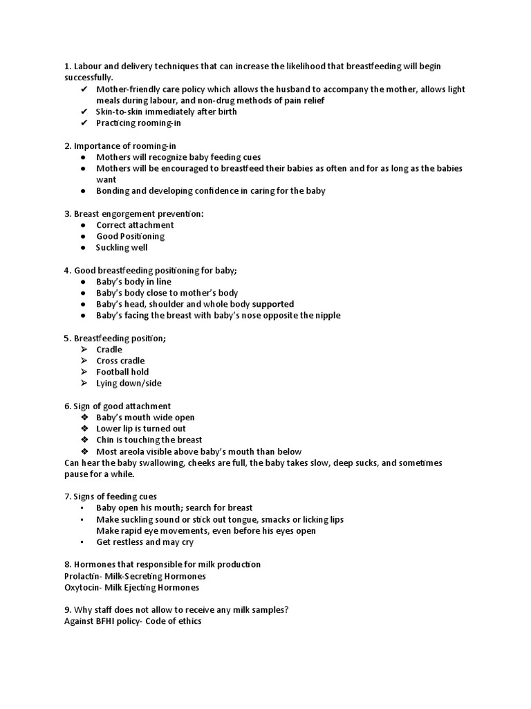 Breastfeeding Questionnaire PDF Breastfeeding Breast Milk