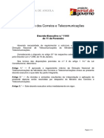 Regulamento Interno Da Direccao Nacional de Telecomunicacoes