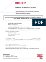 Ecole Superieure de Gestion Et Finance Immobilier - Fiche Règlement 2022-2023