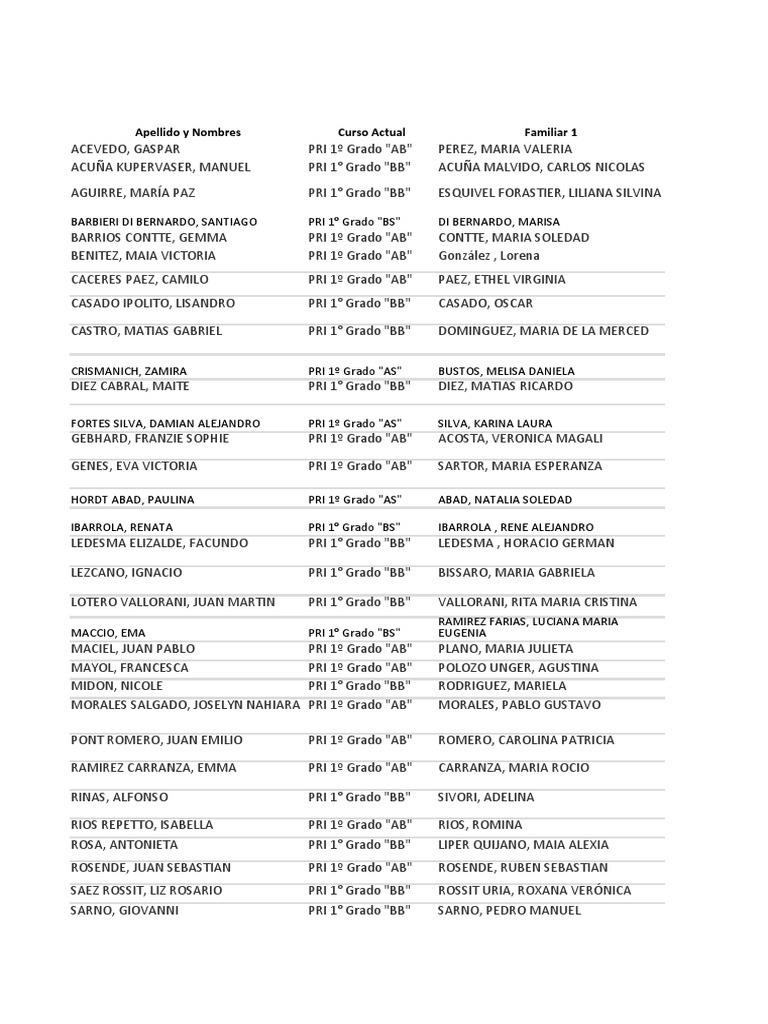 Lista 1 GRADO | PDF