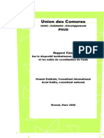 Rapport Final Sur La Coordination de L'aide - Aux - Comores - Version - Après Atelier - Mars - 08