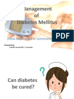 Management of Diabetes Mellitus