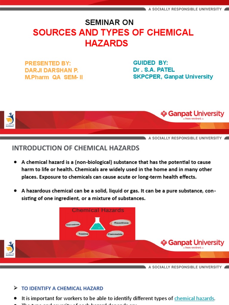 Types and Sources of Chemical Hazards | PDF | Personal Protective ...