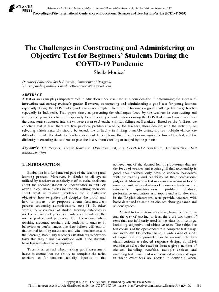 the-challenges-in-constructing-and-administering-an-objective-test-for