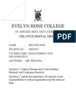 EVELYN HONE COLLEGE Ben