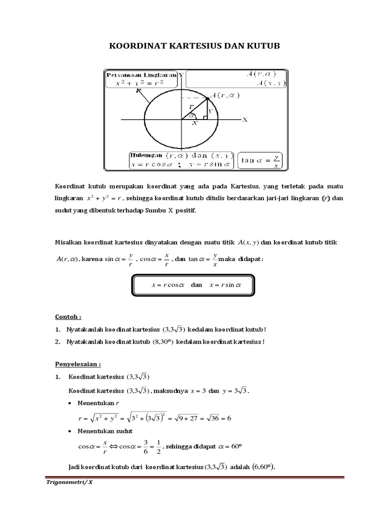 Koordinat Kartesius Dan Kutub Pdf