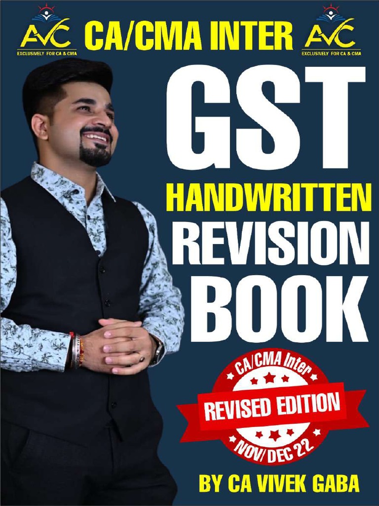 CA Inter GST Summary Book PDF Taxes Money