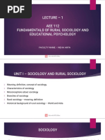 AEE112 RURAL SOCIOLOGY (SEM 2) Before MTT Units