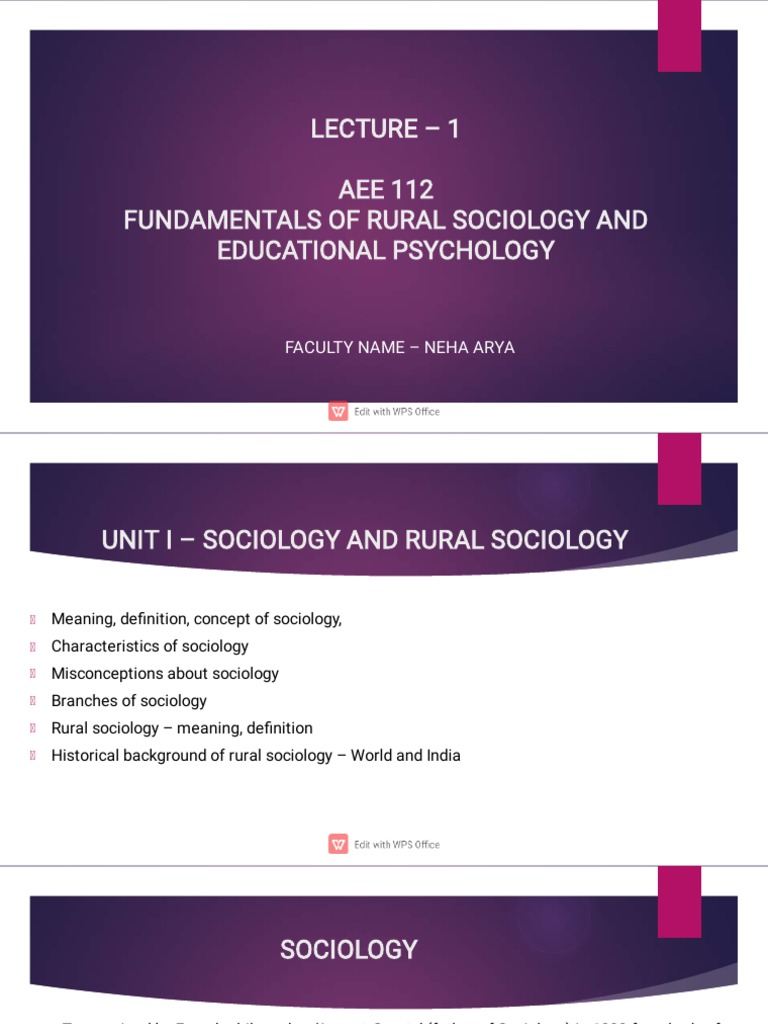 Fundamentals of Rural Sociology | PDF | Sociology | Community