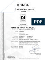Cemento Blanco Tudela Veguin R KG 10678115 Certificatesheet 02