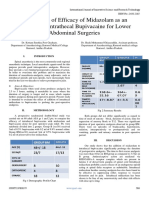 Assessment of Efficacy of Midazolam As An Adjuvant To Intrathecal Bupivacaine For Lower Abdominal Surgeries