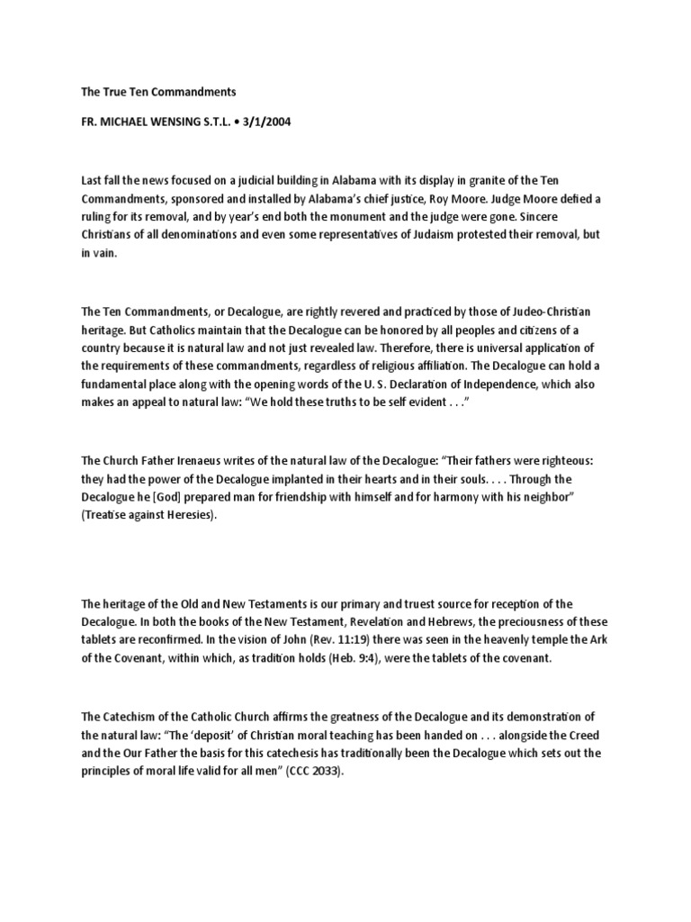 The True Ten Commandments - WPS Office | Download Free PDF | Ten ...