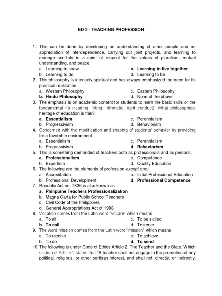 Teaching Profession Insights and Ethics | PDF | Teachers | Learning