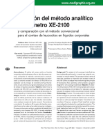 Validación Del Método Analítico Del Citometro XE-2100
