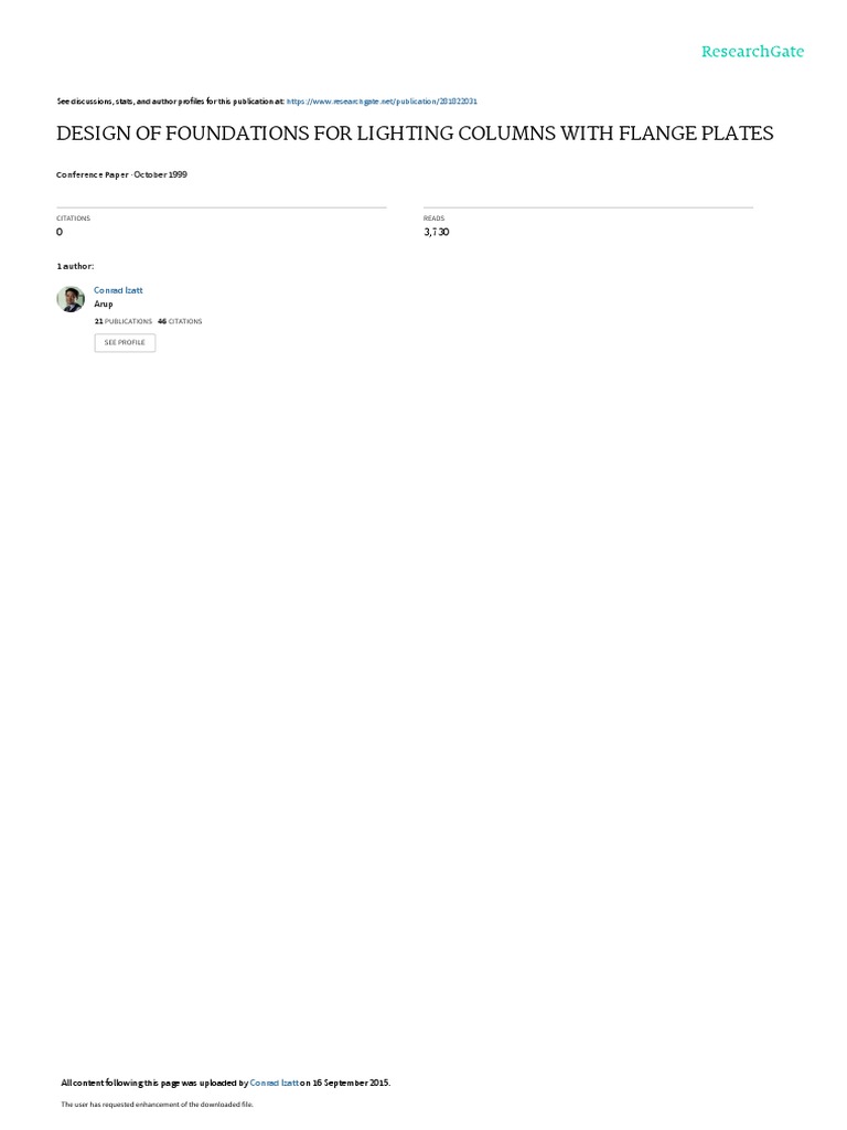 Lighting Column Foundations ILE Conf Sept1999 PDF