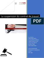 La Suspension Du Contat de Travail