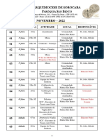 Agenda Padre 2022 - Novembro - Paroquia São Bento - Retrato - 01112022