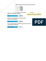 Financial Leverage Sample Computation