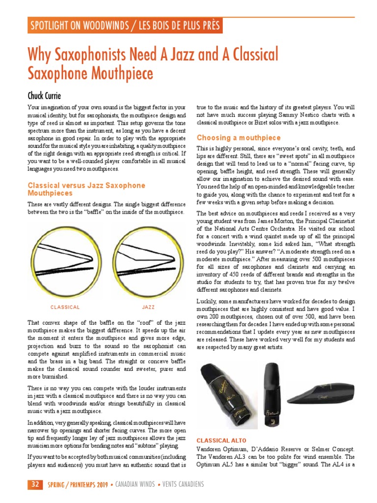 Why Saxophonists Need A Jazz and A Classical PDF Saxophone Music