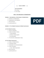 Course Outline on Globalization