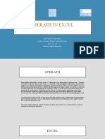 Operatii in Excel (Inserarea Graficelor J Utilizarea