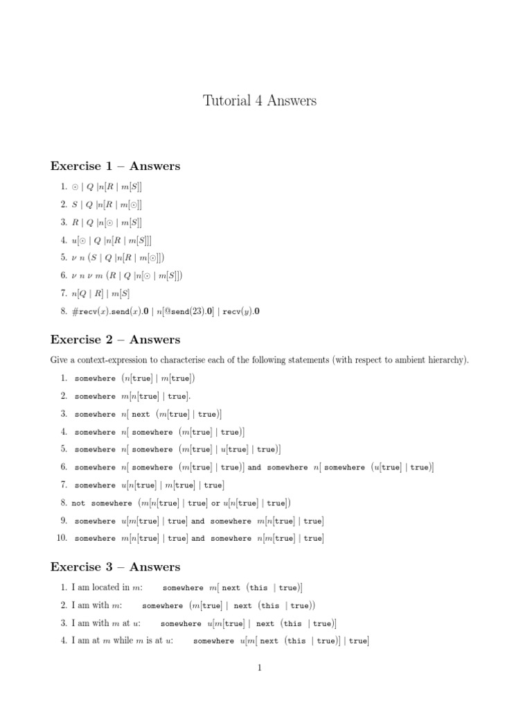 Tutorial4a Answers | PDF | Computer Engineering | Computer Science
