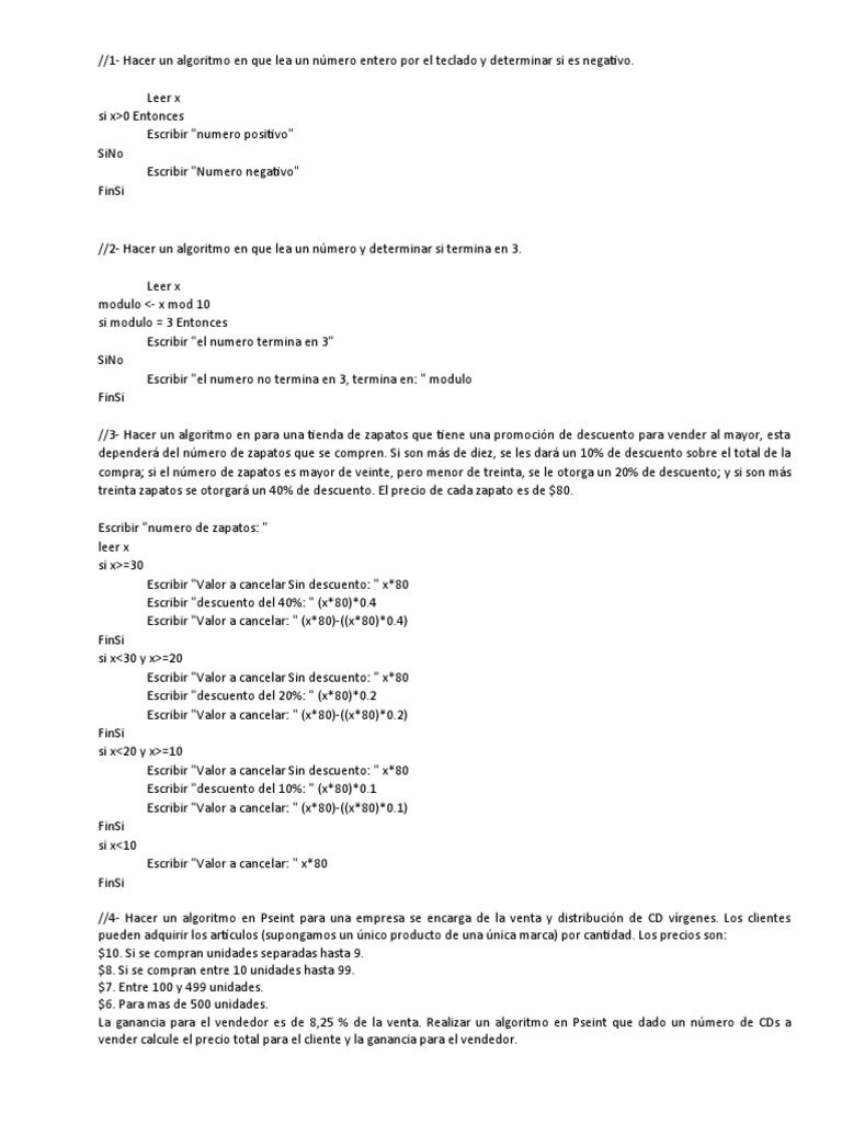 Taller Pseint | PDF | Métodos y materiales de enseñanza