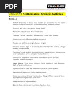 CSIR NET Mathematical Sciences Syllabus