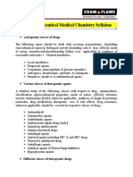 GPAT Pharmaceutical Medical Chemistry Syllabus