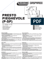Manual Piese de Schimb Presto Pieghevole 2018 02 f07010549 It en de FR Es