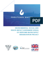 Environmental, Social and Health Impact Assessment (Eshia) of Freetown Water Supply Rehabilitation Project