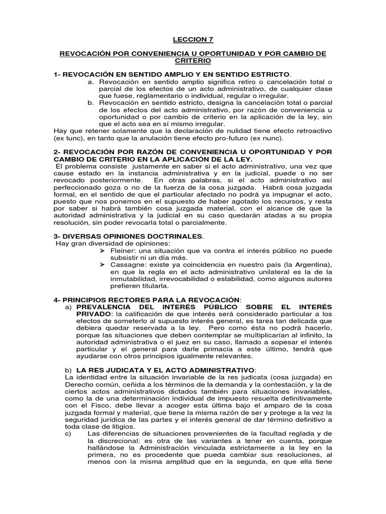 Revocación de Actos Administrativos | PDF | Regulación | Nulo (ley)