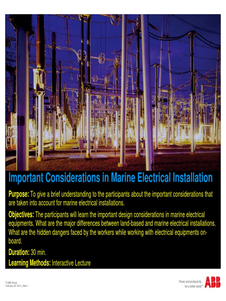 15 Important Considerations in Marine Electrical Installations PDF