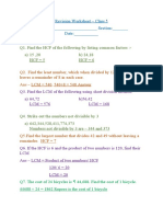 Revision Worksheet2 Answer Key