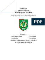 Makalah Ulumul Hadits Kelompok 6 (Pembagian Hadits)