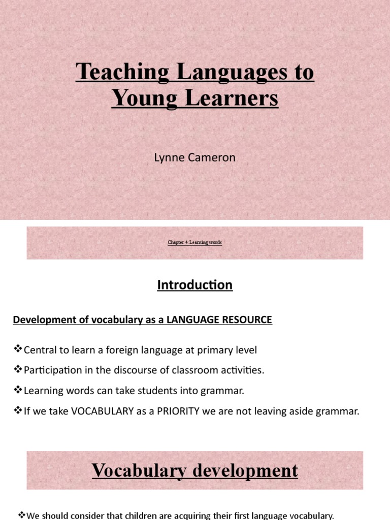 Teaching Languages To Young Learners | PDF | Vocabulary | Word