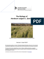 Biology of Hordeum Vulgare L. Barley April 2017