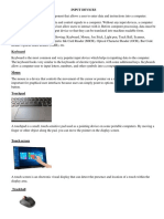 Year 10-Ict-First Term-Input Devices