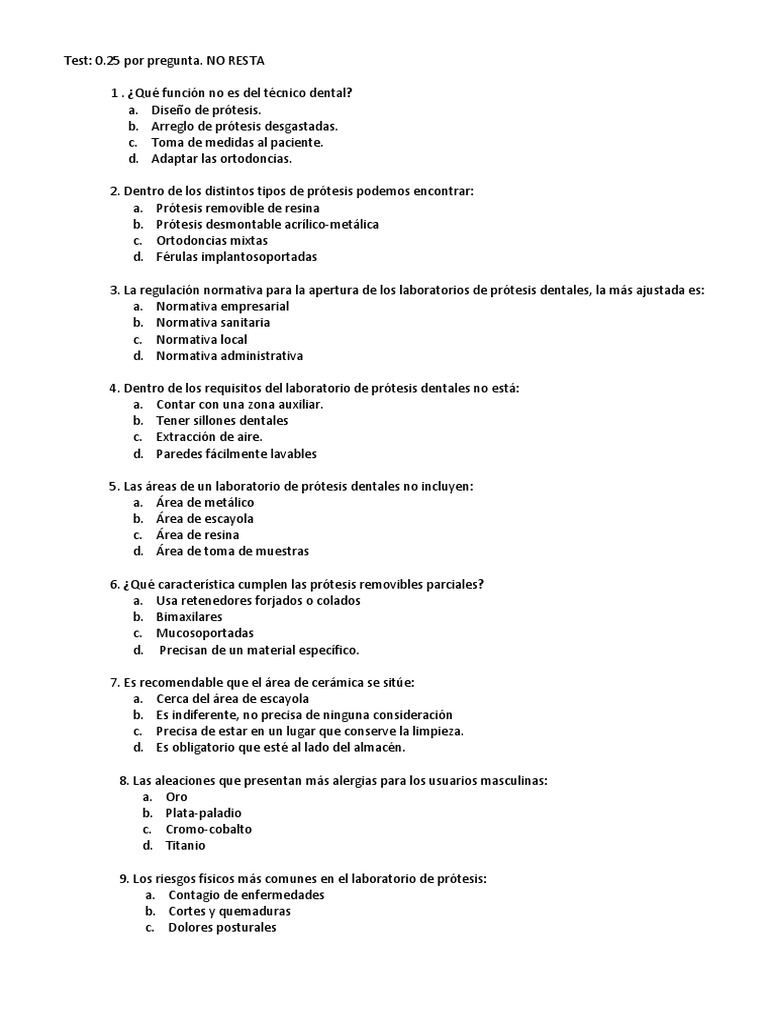 Normativa y Protocolo en Laboratorios Dentales | PDF | Dentadura postiza