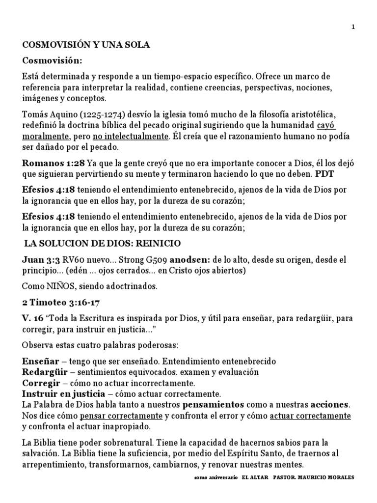 Cosmovisión y Gracia en la Biblia | PDF | Salvación | Gracia divina