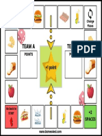 Countable and Uncountable Nouns Food Board Game