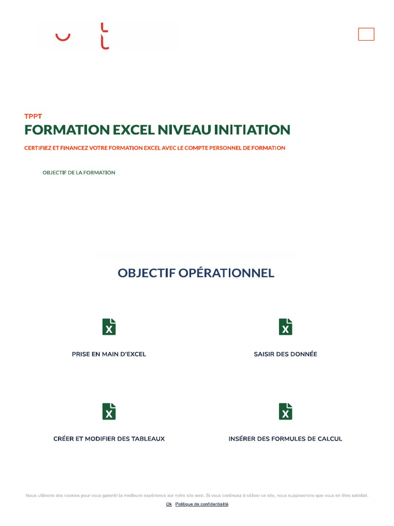 Programme excel debutant pdf