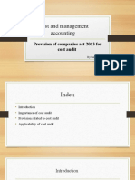 Cost and Management Accounting: Provision of Companies Act 2013 For Cost Audit