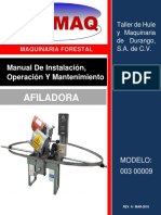 Afiladora manual de operación