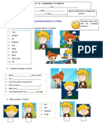 6th Year Unit 1 Food and Health Unit One Test