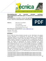 Bioestabilización de Excretas Avícolas Mediante Microorganismos Eficientes para El Control de La Contaminación Ambiental