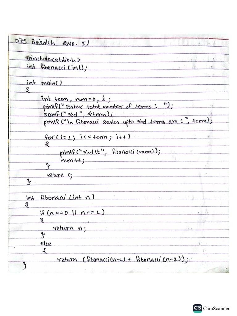 Recursive Function in C PDF