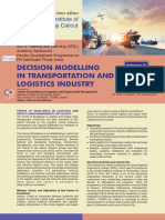 Brochure - ATAL FDP - Decision Modelling in Transportation and Logistics Industry - Feb 27 - Mar 03