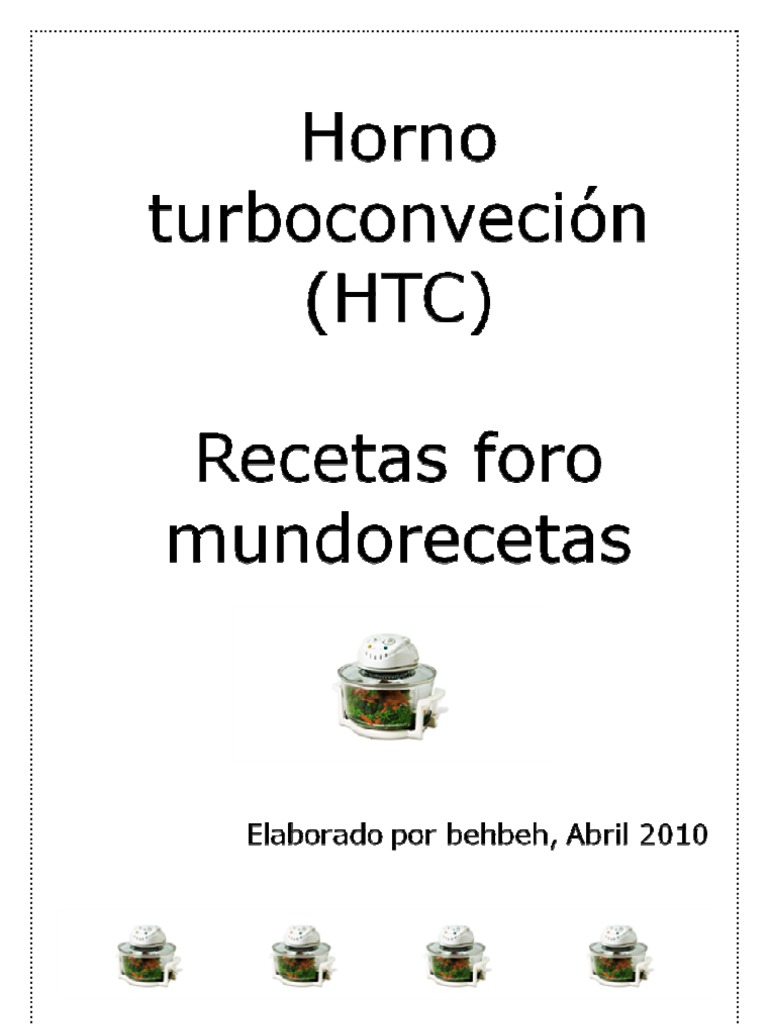 Horno Turbo Conveccion-Recetario Behbeh | PDF