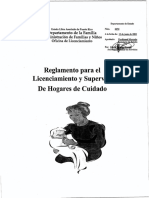 Reglamento para El Licenciamiento y Supervisión de Hogares de Cuidado PR